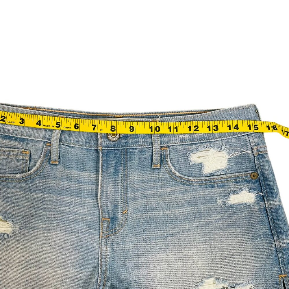 Abercrombie & Fitch Womens Mid Rise Distressed Jean Shorts Size 27 Light Wash - Picture 5 of 6